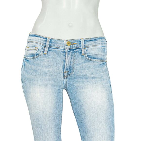 FRAME Denim Le Skinny De Jeanne Jeans in Blue Adeline Women's size 25 - Picture 8 of 10